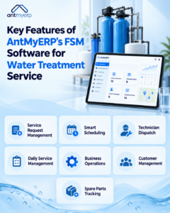 Key Features of AntMyERP’s FSM Software for Water Treatment Service 