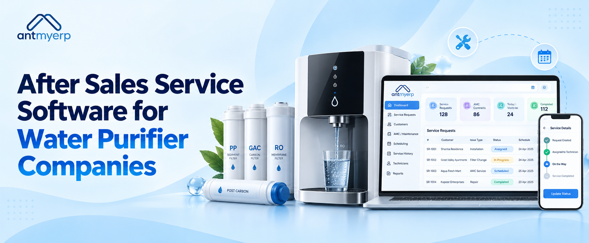 After Sales Service Software for Water Purifier Companies