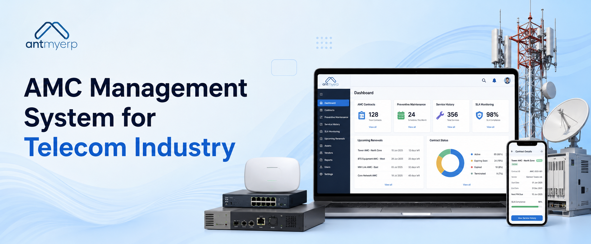 AMC Management System for Telecom Industry