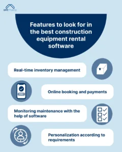 Key features to look for in the best construction equipment rental software