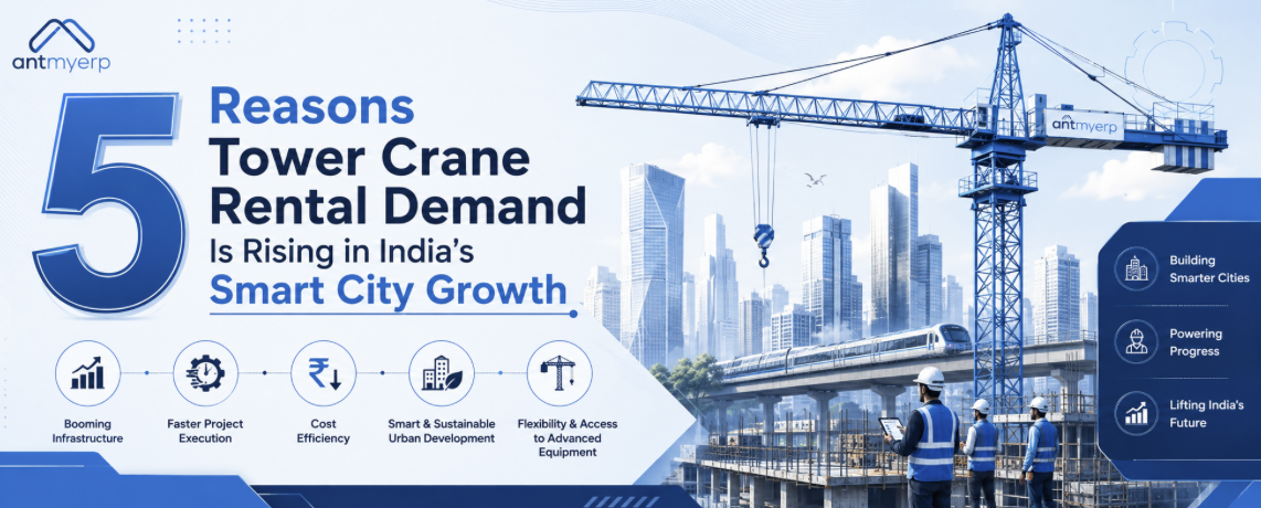 5 Reasons Tower Crane Rental Demand Is Rising in India’s Smart City Growth
