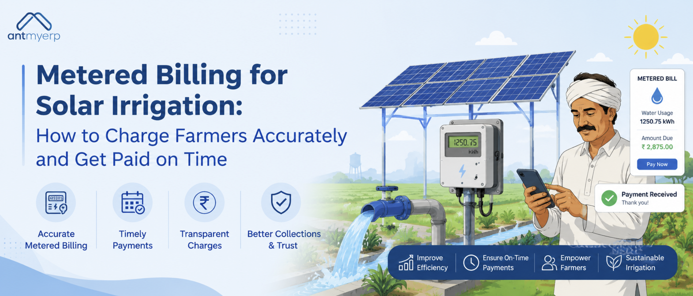 Metered Billing for Solar Irrigation- How to Charge Farmers Accurately and Get Paid on Time