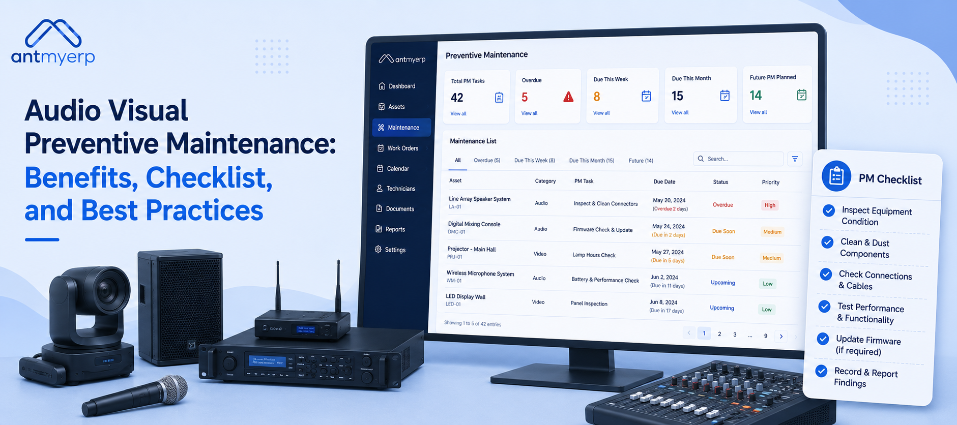 Audio Visual Preventive Maintenance- Benefits, Checklist, and Best Practices