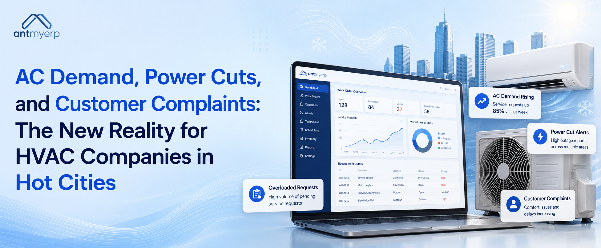 AC Demand, Power Cuts, and Customer Complaints- The New Reality for HVAC Companies in Hot Cities