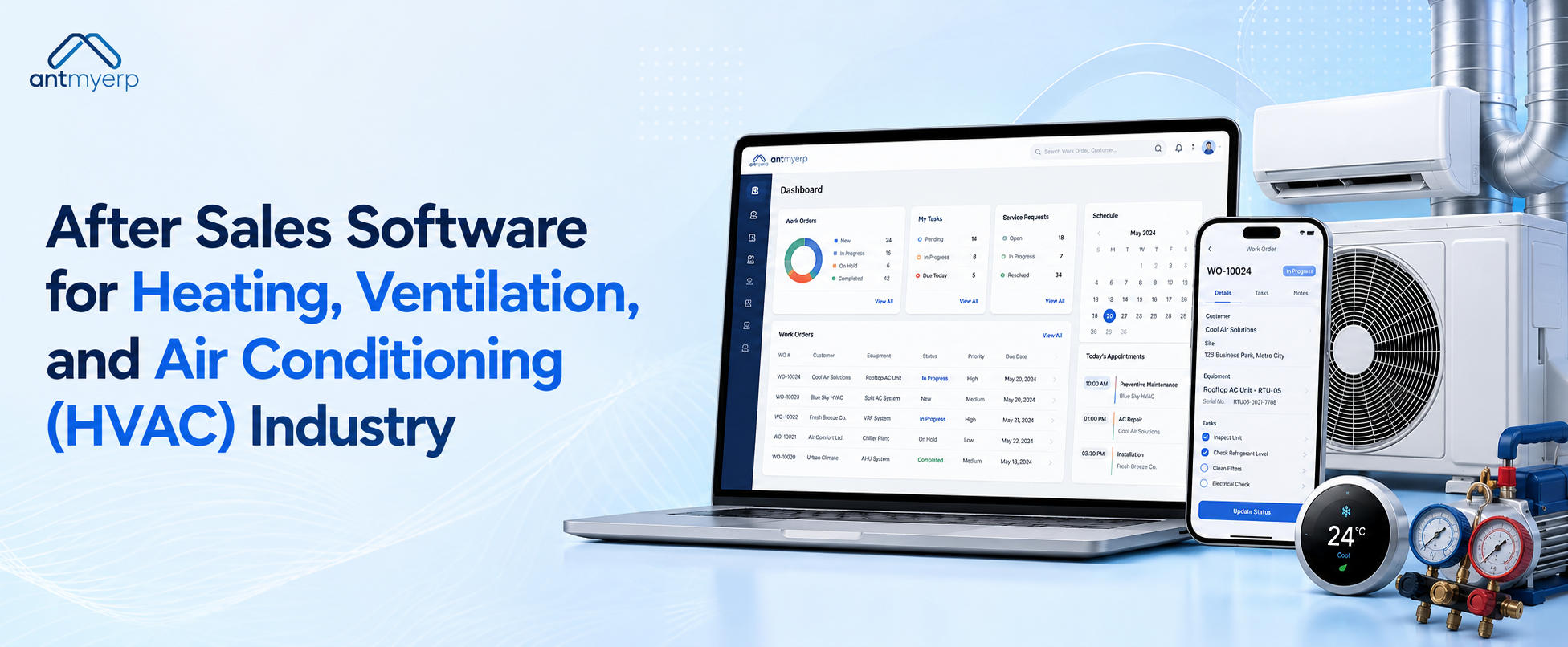 After Sales Software for Heating, Ventilation, and Air Conditioning (HVAC) Industry