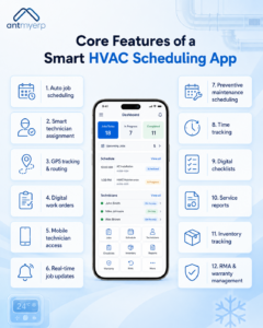 Core Features of a Smart HVAC Scheduling App