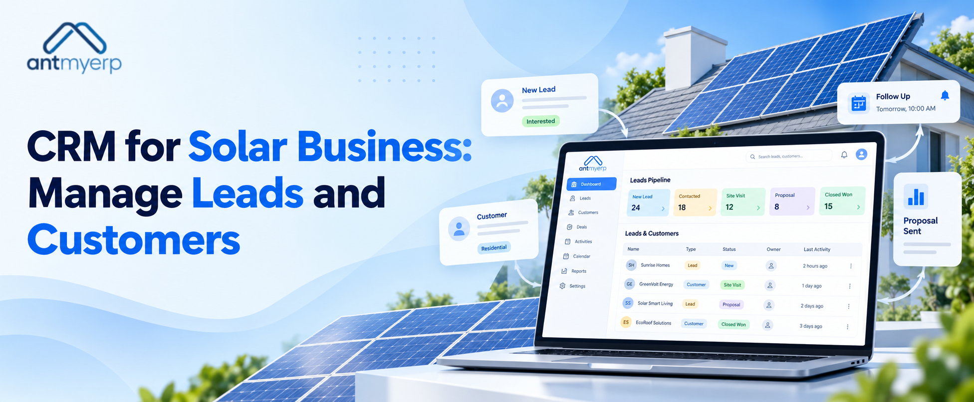 CRM for Solar Business: Manage Leads and Customers